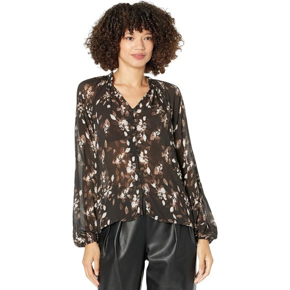 BELLA DAHL Capri Button Down in Nocturne Floral - NWT - Size Small - Picture 2 of 3